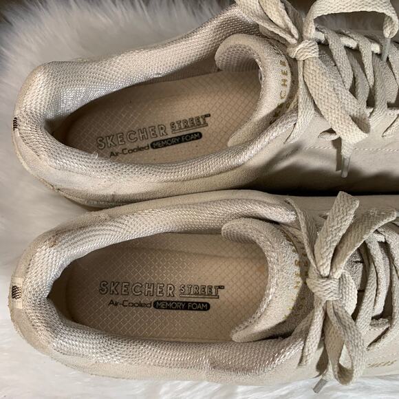 Skecher Street Leather Sneaker Size 11 Color Light Tan - Picture 4 of 13